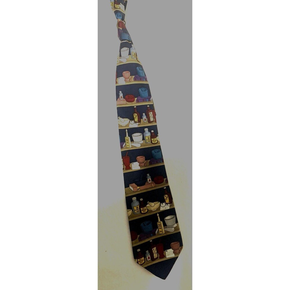 Apothecary Tie Novelty Silk Pharmacy Medicine Necktie Avery Medical Fashions